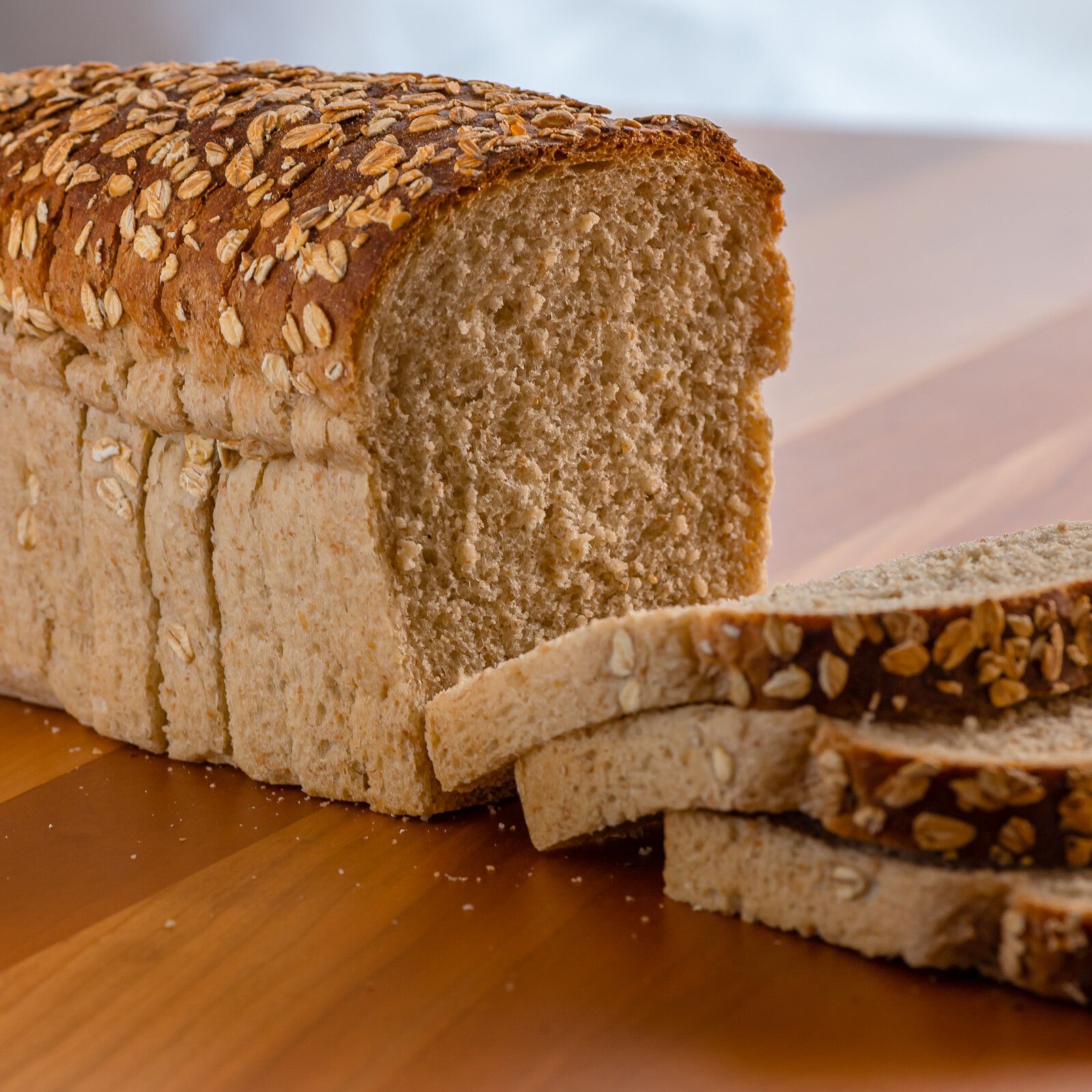 sliced honey and oats bread