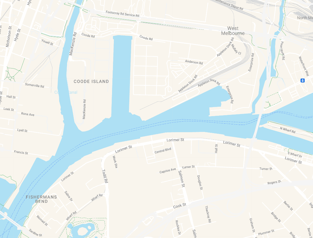 Map showing the La Panciata bakery location