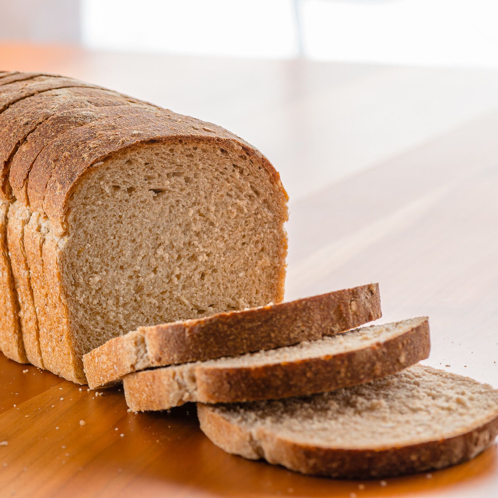 sliced loaf of bread